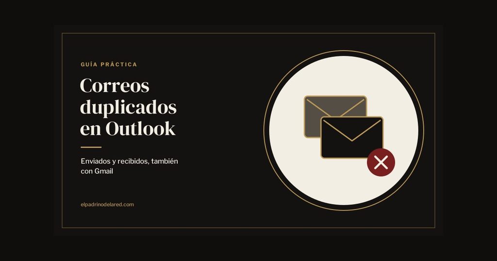 Dos sobres de correo superpuestos y una cruz roja que indica un duplicado
