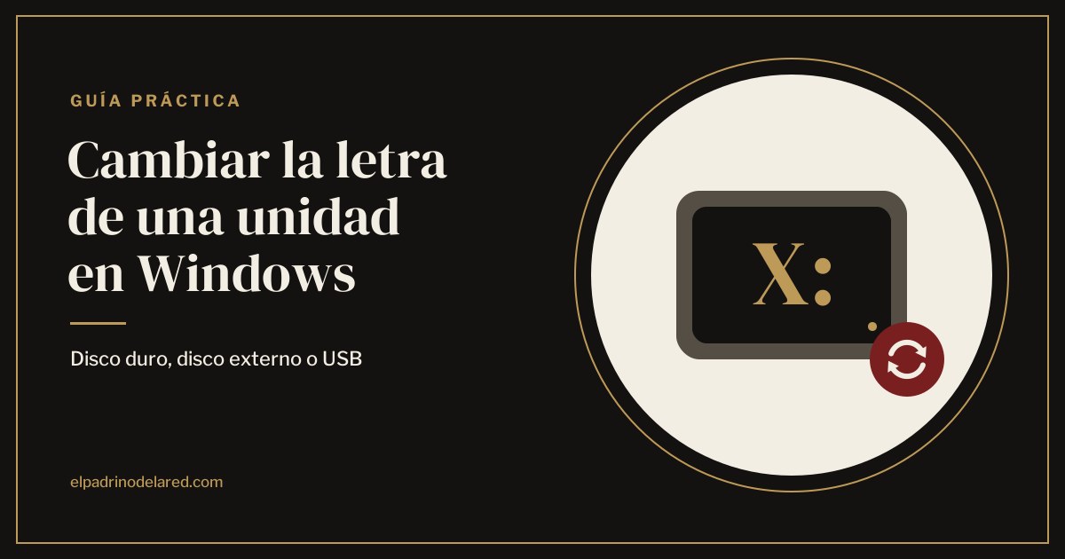 Cómo cambiar la letra de una unidad o disco duro en Windows 11 y 10