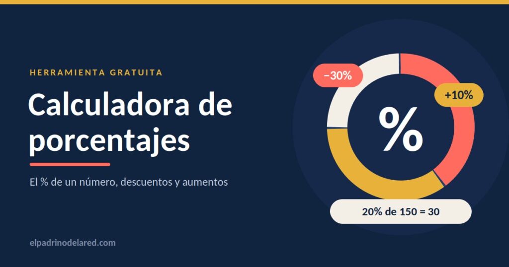 Calculadora de porcentajes online de El Padrino de la Red