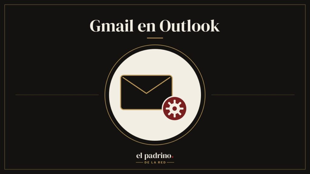 Sobre de correo con un engranaje de configuración