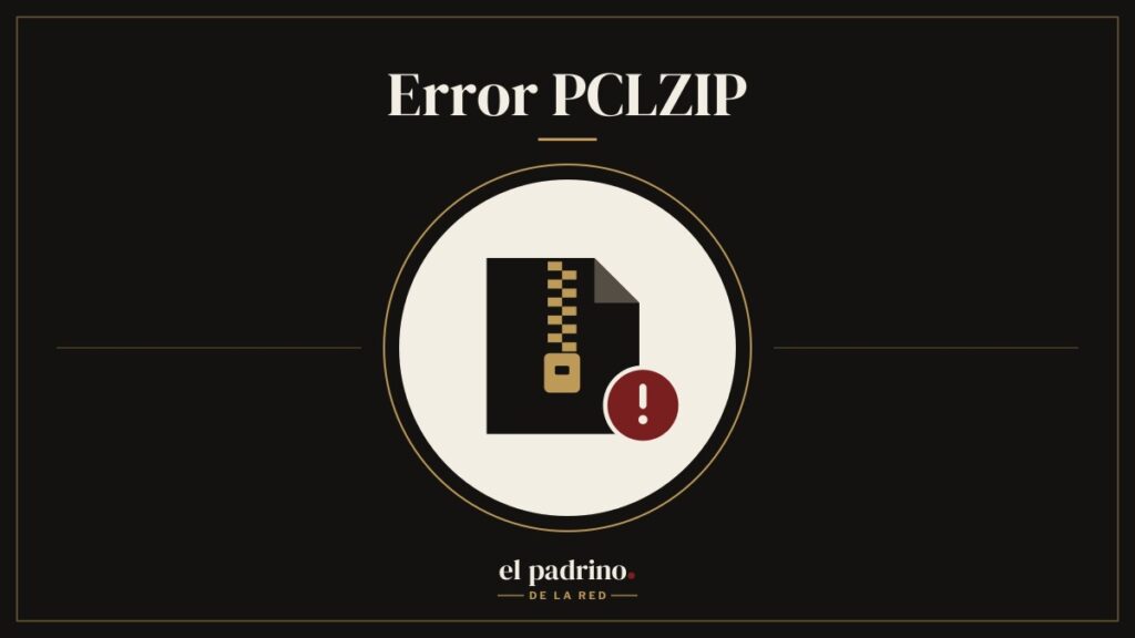 Archivo comprimido ZIP con un aviso de error