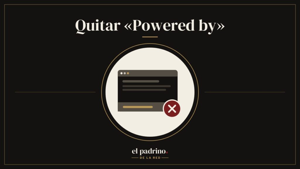 Página web con el pie de página tachado